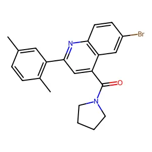 [6-Bromo-2-(2,5-dimethylphenyl)quinolin-4-yl]-pyrrolidin-1-ylmethanone structure