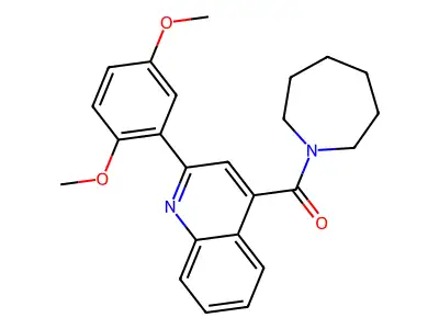 Azepan-1-yl-[2-(2,5-dimethoxyphenyl)quinolin-4-yl]methanone structure