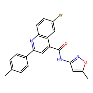 6-bromo-N-(5-methyl-3-isoxazolyl)-2-(4-methylphenyl)-4-quinolinecarboxamide structure