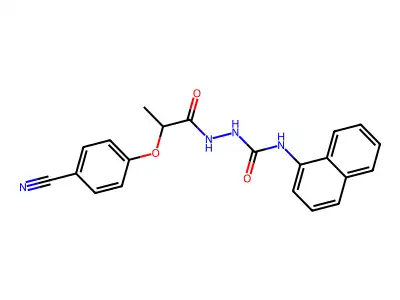 1-[2-(4-Cyanophenoxy)propanoylamino]-3-naphthalen-1-ylurea structure