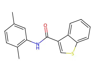 N-(2,5-dimethylphenyl)-1-benzothiophene-3-carboxamide structure