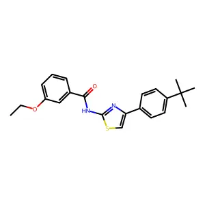 N-[4-(4-tert-butylphenyl)-1,3-thiazol-2-yl]-3-ethoxybenzamide structure