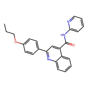 2-(4-propoxyphenyl)-N-pyridin-2-ylquinoline-4-carboxamide structure