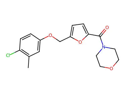 [5-[(4-Chloro-3-methylphenoxy)methyl]furan-2-yl]-morpholin-4-ylmethanone structure