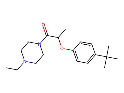 2-(4-Tert-butylphenoxy)-1-(4-ethylpiperazin-1-yl)propan-1-one structure