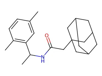 2-(1-adamantyl)-N-[1-(2,5-dimethylphenyl)ethyl]acetamide structure