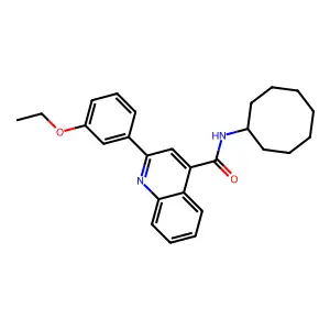 N-cyclooctyl-2-(3-ethoxyphenyl)quinoline-4-carboxamide structure