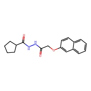 N'-(2-naphthalen-2-yloxyacetyl)cyclopentanecarbohydrazide structure