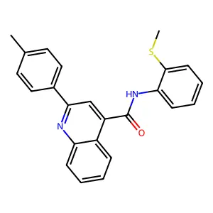 2-(4-methylphenyl)-N-(2-methylsulfanylphenyl)quinoline-4-carboxamide structure