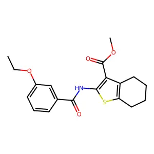 methyl 2-[(3-ethoxybenzoyl)amino]-4,5,6,7-tetrahydro-1-benzothiophene-3-carboxylate structure