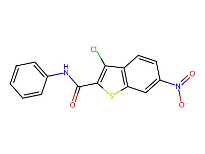 3-chloro-6-nitro-N-phenyl-1-benzothiophene-2-carboxamide structure
