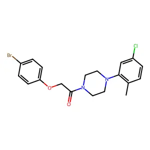 2-(4-Bromophenoxy)-1-[4-(5-chloro-2-methylphenyl)piperazin-1-yl]ethanone structure