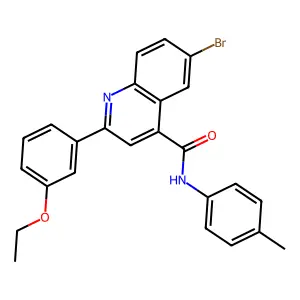 6-bromo-2-(3-ethoxyphenyl)-N-(4-methylphenyl)quinoline-4-carboxamide structure