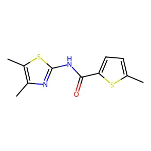 N-(4,5-dimethyl-1,3-thiazol-2-yl)-5-methylthiophene-2-carboxamide structure