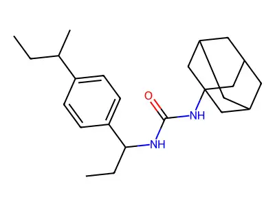 1-(1-Adamantyl)-3-[1-(4-butan-2-ylphenyl)propyl]urea structure