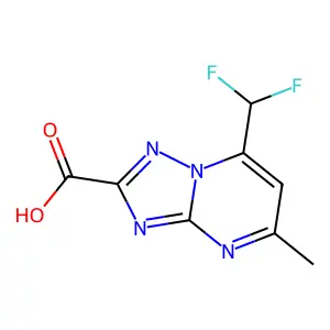 7-(Difluoromethyl)-5-methyl[1,2,4]triazolo[1,5-a]pyrimidine-2-carboxylic acid structure