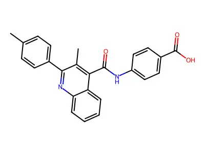 4-(3-Methyl-2-(p-tolyl)quinoline-4-carboxamido)benzoic acid structure