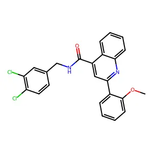 N-(3,4-dichlorobenzyl)-2-(2-methoxyphenyl)-4-quinolinecarboxamide structure