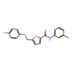 5-[(4-iodophenoxy)methyl]-N-(3-methylphenyl)furan-2-carboxamide structure