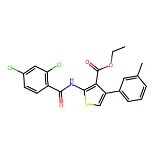 Ethyl 2-[(2,4-dichlorobenzoyl)amino]-4-(3-methylphenyl)-3-thiophenecarboxylate structure