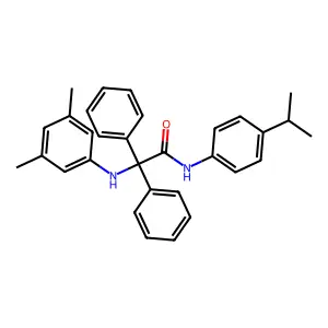 2-(3,5-dimethylanilino)-2,2-diphenyl-N-(4-propan-2-ylphenyl)acetamide structure