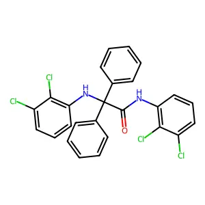 2-(2,3-dichloroanilino)-N-(2,3-dichlorophenyl)-2,2-diphenylacetamide structure