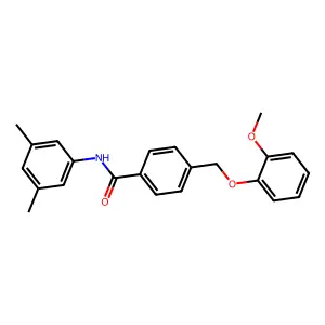 N-(3,5-dimethylphenyl)-4-[(2-methoxyphenoxy)methyl]benzamide structure