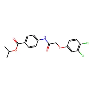 Propan-2-yl 4-[[2-(3,4-dichlorophenoxy)acetyl]amino]benzoate structure