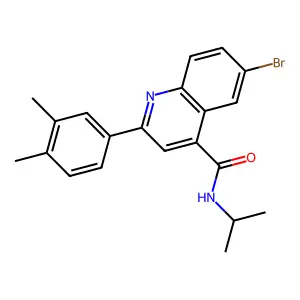 6-bromo-2-(3,4-dimethylphenyl)-N-propan-2-ylquinoline-4-carboxamide structure