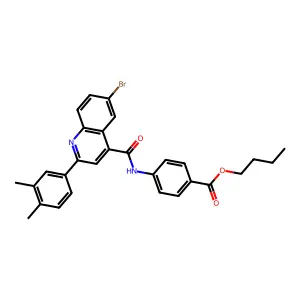 Butyl 4-[[6-bromo-2-(3,4-dimethylphenyl)quinoline-4-carbonyl]amino]benzoate structure