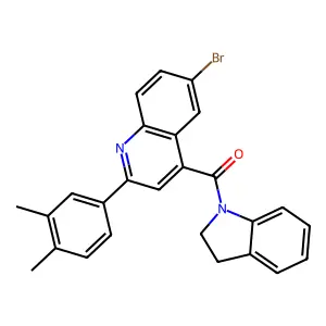 [6-Bromo-2-(3,4-dimethylphenyl)quinolin-4-yl]-(2,3-dihydroindol-1-yl)methanone structure