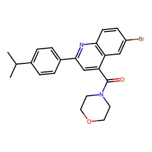 [6-Bromo-2-(4-propan-2-ylphenyl)quinolin-4-yl]-morpholin-4-ylmethanone structure