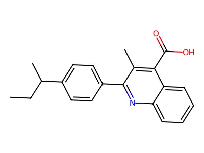 2-(4-Sec-butylphenyl)-3-methyl-4-quinolinecarboxylic acid structure