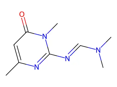 2-[(Dimethylamino)methyleneamino]-3,6-dimethylpyrimidin-4-one structure