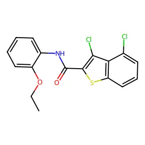 3,4-dichloro-N-(2-ethoxyphenyl)-1-benzothiophene-2-carboxamide structure