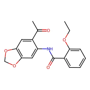N-(6-acetyl-1,3-benzodioxol-5-yl)-2-ethoxybenzamide structure