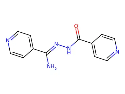 N-[[amino(pyridin-4-yl)methylidene]amino]pyridine-4-carboxamide structure