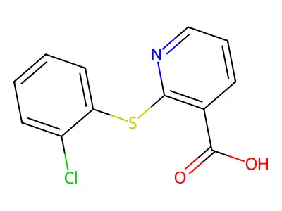 2-[(2-Chlorophenyl)sulfanyl]pyridine-3-carboxylic acid structure