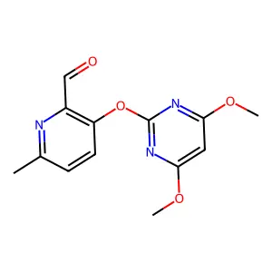 3-[(4,6-Dimethoxy-2-pyrimidinyl)oxy]-6-methyl-2-pyridinecarbaldehyde structure