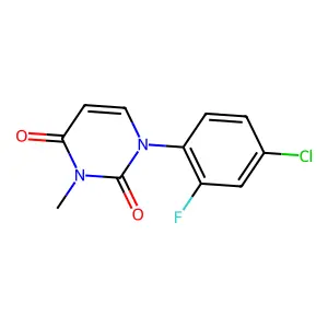 1-(4-chloro-2-fluorophenyl)-3-methyl-2,4(1H,3H)-pyrimidinedione structure