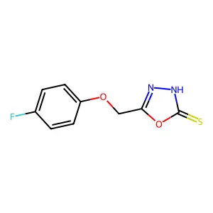 5-[(4-Fluorophenoxy)methyl]-1,3,4-oxadiazole-2-thiol structure