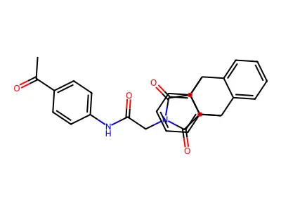 N-(4-acetylphenyl)-2-(16,18-dioxo-17-azapentacyclo[6.6.5.0~2,7~.0~9,14~.0~15,19~]nonadeca-2,4,6,9,11,13-hexaen-17-yl)acetamide (non-preferred name) structure