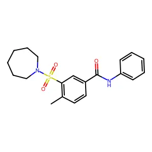 3-(azepan-1-ylsulfonyl)-4-methyl-N-phenylbenzamide structure