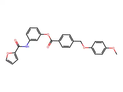 3-(2-Furoylamino)phenyl 4-[(4-methoxyphenoxy)methyl]benzoate structure