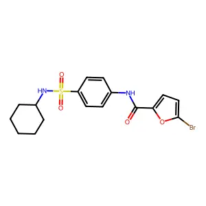 5-bromo-N-{4-[(cyclohexylamino)sulfonyl]phenyl}-2-furamide structure