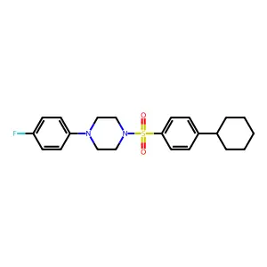 1-(4-Cyclohexylbenzenesulfonyl)-4-(4-fluorophenyl)piperazine structure