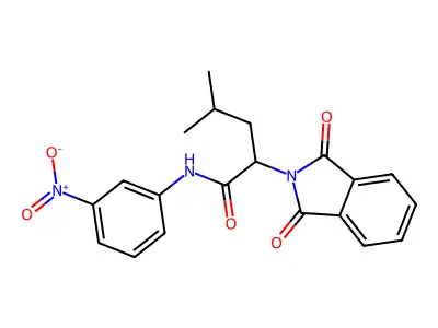 2-(1,3-dioxo-1,3-dihydro-2H-isoindol-2-yl)-N-{3-nitrophenyl}-4-methylpentanamide structure