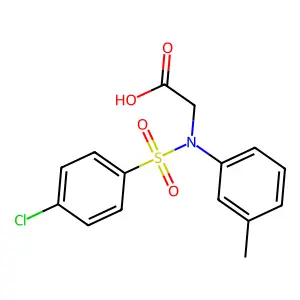 N-[(4-chlorophenyl)sulfonyl]-N-(3-methylphenyl)glycine structure