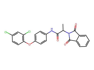 N-[4-(2,4-dichlorophenoxy)phenyl]-2-(1,3-dioxo-1,3-dihydro-2H-isoindol-2-yl)propanamide structure