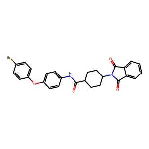 N-[4-(4-bromophenoxy)phenyl]-4-(1,3-dioxoisoindol-2-yl)cyclohexane-1-carboxamide structure